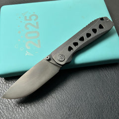 KB knives KB470C Zephyr Tactical Folding Knife Regular DLC Integral Titanium Handle 4.65" Regular DLC M390