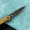 KUBEY KU312N Mizo Liner Lock Flipper Folding Knife Ultem Handle 3.15" Blackwashed AUS-10