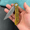 KUBEY KU312M Mizo Liner Lock Flipper Folding Knife Ultem Handle 3.15" Bead Blast AUS-10