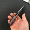 KUBEY KB366,KB367  Mikkel Willumsen Design Bravo one  Frame Lock Folding  Knife  Custom Titanium  Mayhem Finish Handle  3.39" Hand Polished Satin M390