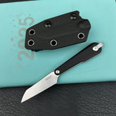 Kubey KNIVES KU450A YAG Fixed Blade Knife Black G10 Handle 2.4" Beadblast 14C28N Fixed Knife