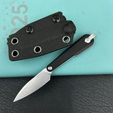 Kubey KNIVES KU452A YAG Fixed Blade Knife Black G10 Handle 2.44" Beadblast 14C28N Fixed Knife