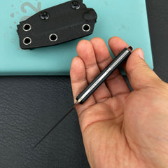 Kubey KNIVES KU452A YAG Fixed Blade Knife Black G10 Handle 2.44" Beadblast 14C28N Fixed Knife