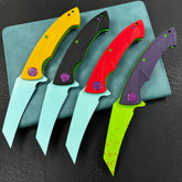 (Exclusives)KUBEY KU212 Anteater Liner Lock Folding Knife G10 Handle 3.5" Painted 14C28N