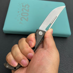 KB Knives KB170B Ishtar Frame Lock Pocket Folding Knife Flame Ti Hanlde 3.54'' Sandblast M390