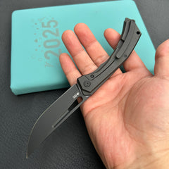 KB Knives KB170C Ishtar Frame Lock Pocket Folding Knife Ti Hanlde 3.54''  Blackwash M390