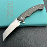 KB Knives KB153B Anteater Frame Lock Pocket Folding Knife Flame Ti Handle 3.43'' Sandblast M390