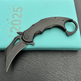 KB Knives KB271C Wrath Frame Lock Karambit Ti Handle w/ Diagonal Milling 2.52'' Blackwash M390