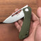KUBEY KU331D Front Flipper EDC Pocket Folding Knife green  G10 Handle 3.27"  Blasted Stonewashed  D2