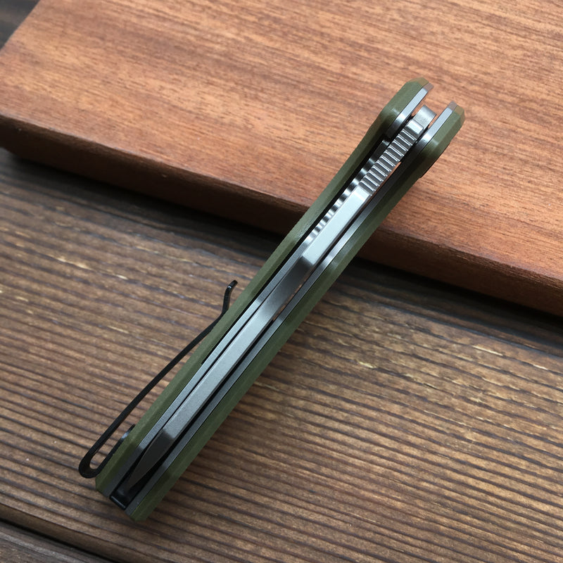 （sales promotion）GEO KNIFE GEO2101D Folding Knife,3.15" D2 Steel Blade & G10 Handle - Liner Lock