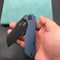 KUBEY KU328B Atlas Liner Lock Folding Knife  Denim Blue G10 Handle 3.31"Dark Stonewashed 14C28N