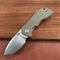 （sales promotion）GEO Knives GEO2102B Liner Lock Flipper Outdoor Pocket Knife Blasted Stonewashed D2