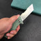 KUBEY KU104E Avenger Outdoor Edc Folding Pocket Knife Jade G10 Handle 3.07" Blasted Stonewashed D2