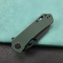 KUBEY KU332D  Liner Lock Flipper Folding Knife Dark green  G10 Handle 2.91" Dark Stonewashed D2