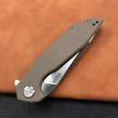 KUBEY KU117FNova Liner Lock Flipper Folding Pocket Knife Tan G10 Handle Satin D2