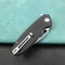 KUBEY KU322A Liner Lock Flipper Folding Knife Black G10 Handle 3.39" Blasted Stonewashed D2