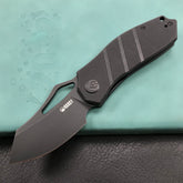 KUBEY KU335D EDC Folding Knife Black G10 Handle 2.95" Dark Stonewahsed D2