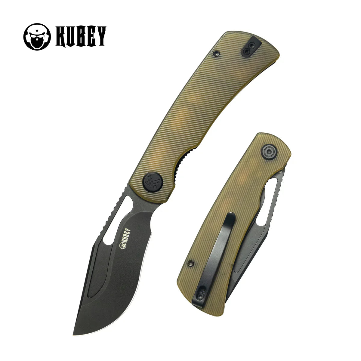 KUBEY knife Gurkha KU397D Robust Ultem Linerlock Kurki Blade EDC & Outdoor Folder