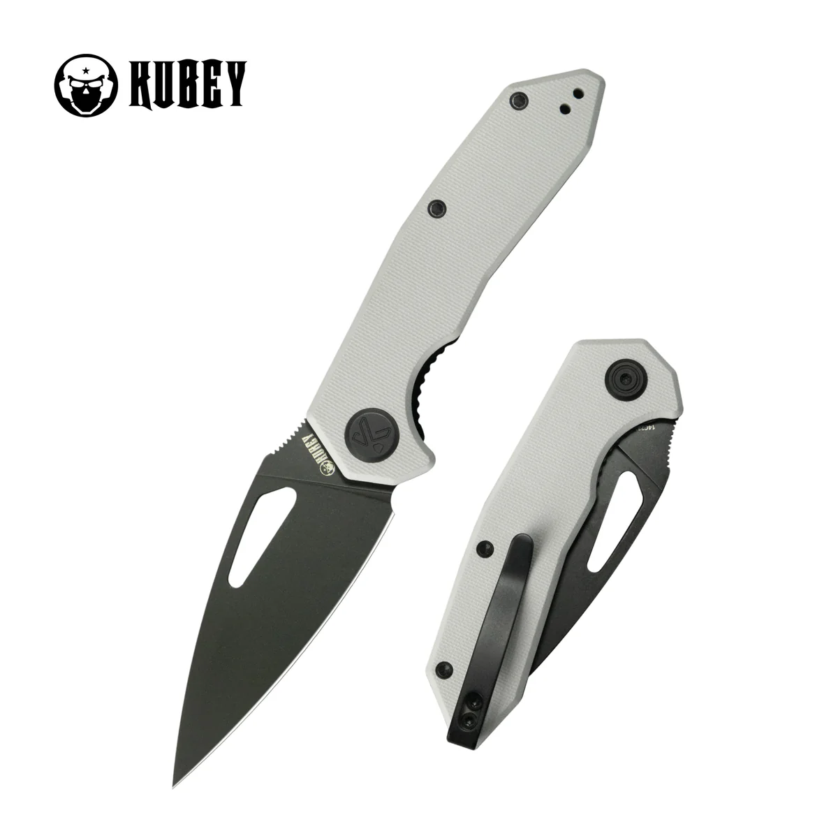 KUBEY Knife Coeus Linerlock Black White KU122Z Kubeyknives folding knife review