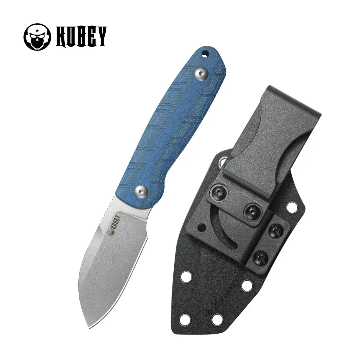 KUBEY knife Microburst KU455A Compact Full Tang Fixed Blade Knife for EDC & Outdoor Use