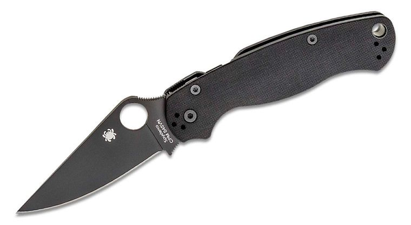 Spyderco Paramilitary 2 Folding Knife 3-7/16" CPM-S45VN Black Blade, Black G10 Handles C81GPBK2 Folding Knife