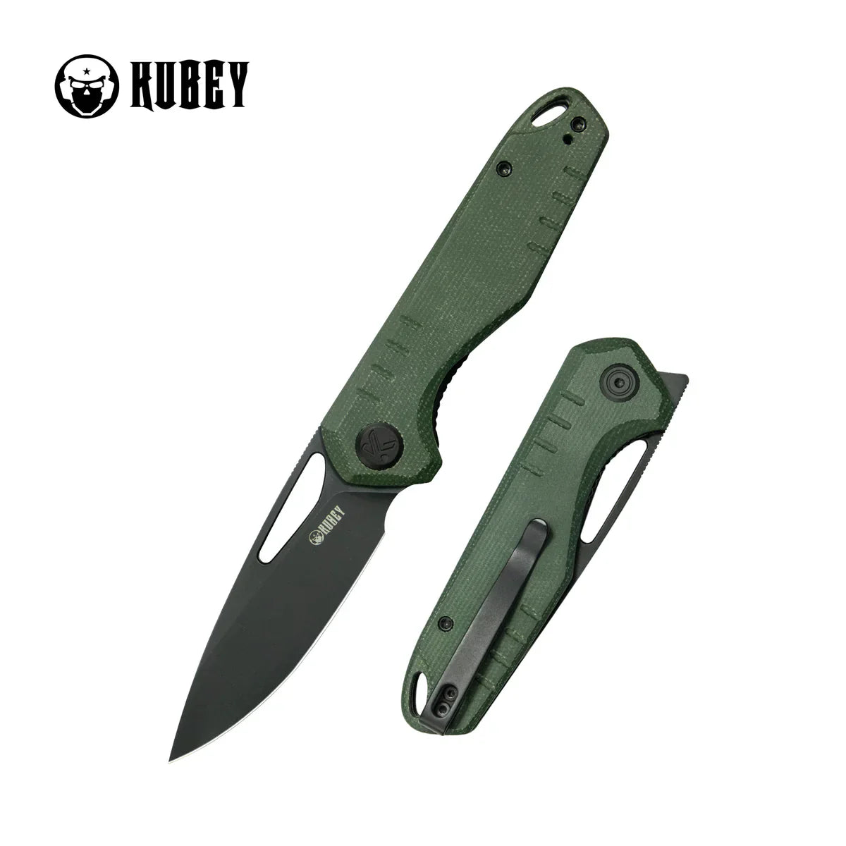 Kubey Knife Leaf KU333G Ultem Linerlock Folding Knife – Beadblast AUS-10 Spear Point Lightweight EDC Folder with Ceramic Ball Bearings