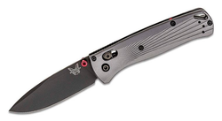 Benchmade 535BK-4 Bugout AXIS Folding Knife 3.24" M390 Black DLC Plain Blade, Machined Aluminum Handles Folding Knife