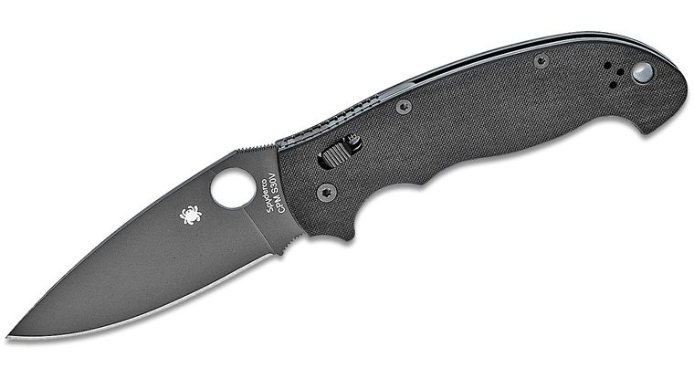 <br />Spyderco C95GPBBK2 Manix 2 XL Folding Knife 3.88" S30V Black Plain Blade, Black G10 Handles Folding Knife
