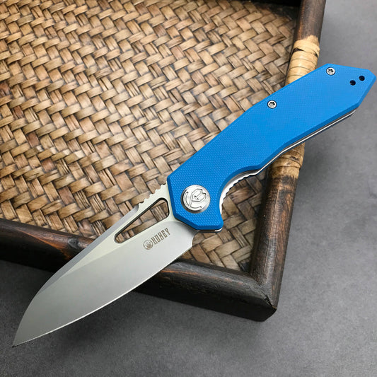 KUBEY KU291C Vagrant Liner Lock Folding Knife Blue G10 Handle