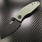 KUBEY KU337C Monsterdog Folding Knife  Jade G10 Handle(2.95" Dark Stonewashed14C28N)