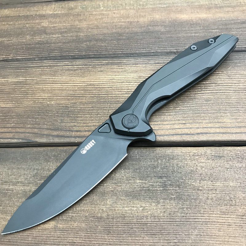 KUBEY Nova KU235G D2 black 6AL4V Folding Knife knifeglobal