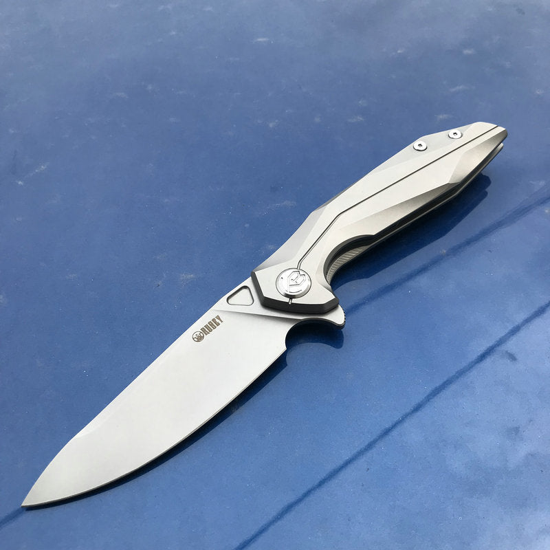 KUBEY Nova KU235F D2 6AL4V Titanium  Folding Knife