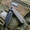 KUBEY KU321E Royal Liner Lock EDC Pocket Knife Front Flipper Tan G10 Handle