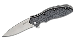 Kershaw 1830 Oso Sweet Assisted Flipper Knife 3.1" Satin Plain Blade, Black GFN Handles Folding Knife