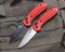 Benchmade 551BK-2201 Griptilian AXIS Lock Folding Knife 3.45" CPM-20CV Black Cerakote Drop Point Plain Blade, Red GFN Handles