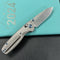 KB Knives KB383C Bluff Axis lock Folding Knife Raw Titanium Handle 3.19" Stonewash  CPM S35VN