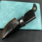 KUBEY KU375B Mikkel Willumsen Design Blade Hunter Clip Point EDC Fixed Blade Knife Black G10 Handle 3.38" Blackwash 14C28N