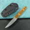 KUBEY KU356C JL Drop Point Fixie Every Day Carry Fixed Blade Knife Ultem 3.11'' Drop Point Beadblast 14C28N