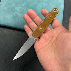 KUBEY KU356C JL Drop Point Fixie Every Day Carry Fixed Blade Knife Ultem 3.11'' Drop Point Beadblast 14C28N