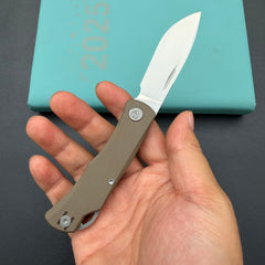KB KNIVES KB469D El Dorado Slip Joint Pocket Knife Bronze Ano Titanium w/ Micro Milling Silver Bead Blast 2.96" M390