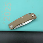 KB KNIVES KB469D El Dorado Slip Joint Pocket Knife Bronze Ano Titanium w/ Micro Milling Silver Bead Blast 2.96" M390