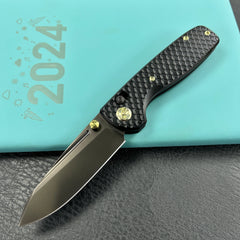 KB Knives KB383B Bluff Axis lock Folding Knife Black Titanium Handle 3.19" DLC CPM S35VN