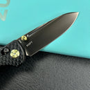 KB Knives KB383B Bluff Axis lock Folding Knife Black Titanium Handle 3.19" DLC CPM S35VN