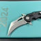 KUBEY KU262A Mini Wrath Karambit Folding Knife Black G-10 Handle 2.44" Beadblast 14C28N Blade