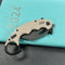 KUBEY KU262G Mini Wrath Karambit Folding Knife Tan G-10 Handle 2.44" Blackwash 14C28N Blade