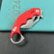 KUBEY KU262D Mini Wrath Karambit Folding Knife Red G-10 Handle 2.44" Beadblast 14C28N Blade