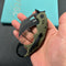 KUBEY KU262F Mini Wrath Karambit Folding Knife Green G-10 Handle 2.44" Blackwash 14C28N Blade