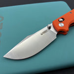 KU KNIVES KU503B Iguana Crossbar Lock Orange Folding Knife
