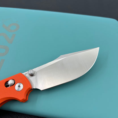 KU KNIVES KU503B Iguana Crossbar Lock Orange Folding Knife