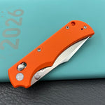 KU KNIVES KU503B Iguana Crossbar Lock Orange Folding Knife